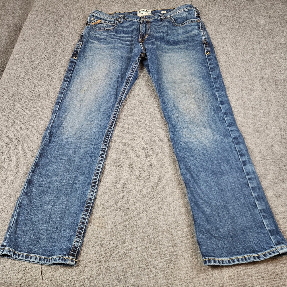 Ariat M7 Torrington Slim Fit Straight Leg Jeans Blue Denim 40x32 10048248